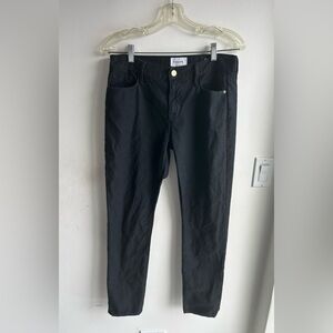 FRAME Le Garcon Mid-Rise Skinny Jeans. Washed black. Size 25.